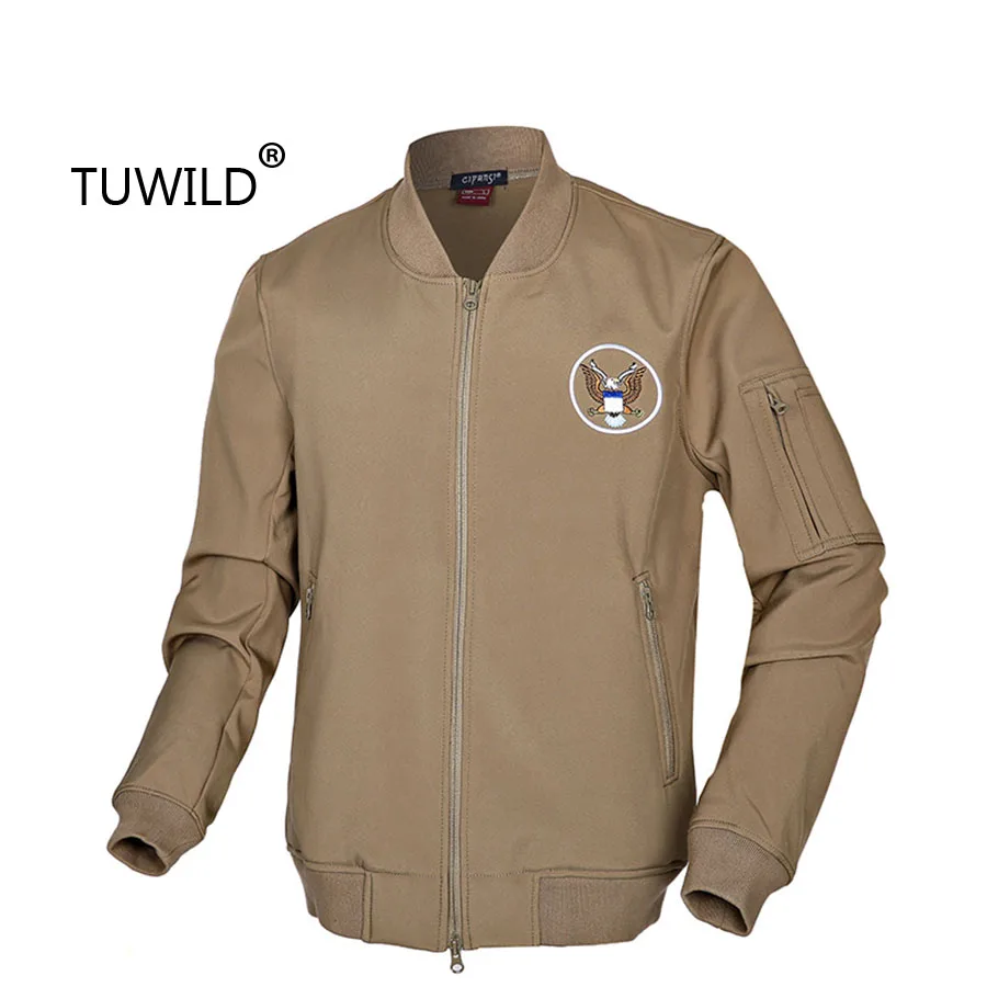 

New spring and autumn hunting camouflage jacket men's outdoor waterproof tactics fleece jacket hiking trekking trench coat