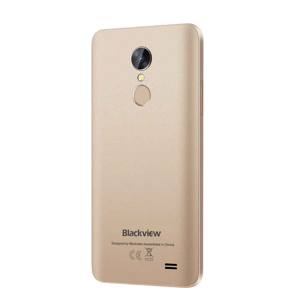 Blackview A10 MT6580A четырехъядерный 2 Гб ОЗУ 16 Гб ПЗУ 5 дюймов HD 3g Смартфон Android 7,0 отпечаток пальца 8,0 МП задняя камера мобильный телефон