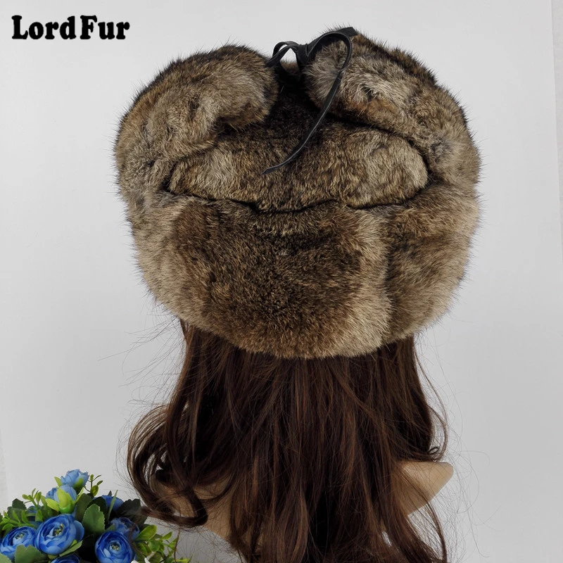 (TopFurMall) женские зимние шапки авиаторы из кроличьего меха модные теплые