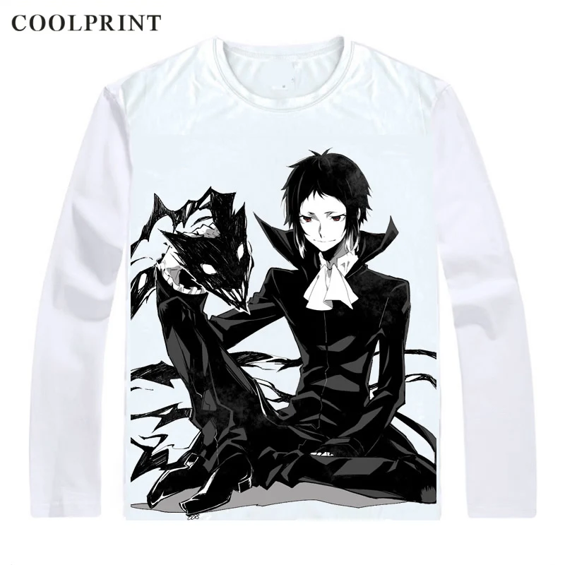 Футболка мужская Coolprint Akutagawa Ryuunosuke повседневная винтажная рубашка с длинным