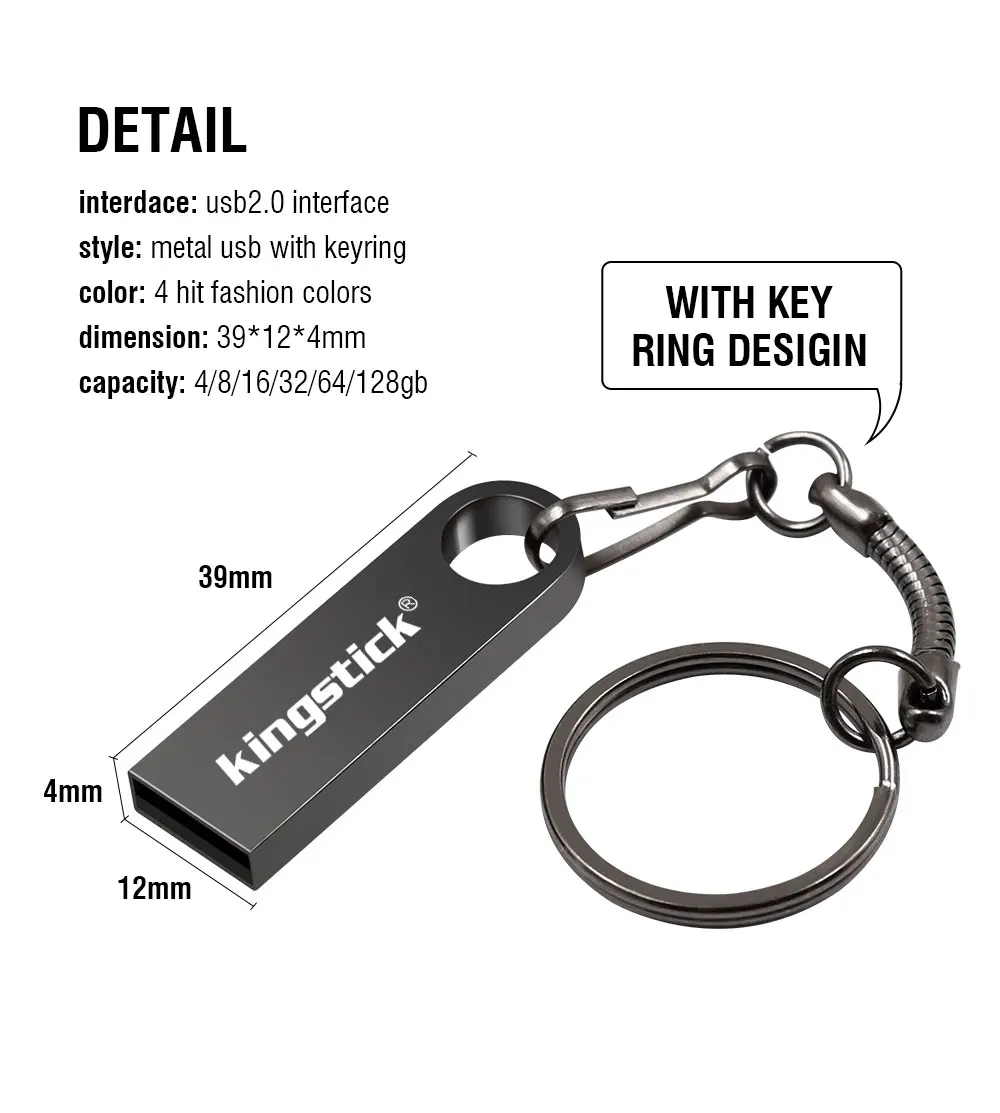 Карта памяти usb 2,0 металлический водонепроницаемый usb флеш-накопитель 128 ГБ u-диск Флешка 64 ГБ 32 ГБ 16 ГБ 8 ГБ 4 ГБ флешка
