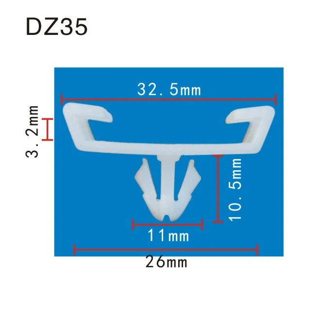 

15 Pieces Door Trim Clip for VW for Audi White Nylon Top Head Size: 15mmx32.5mm