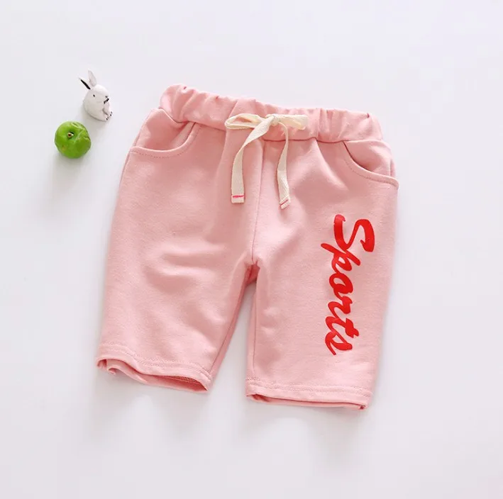 Летние модные спортивные шорты для девочек и мальчиков тонкие хлопковые