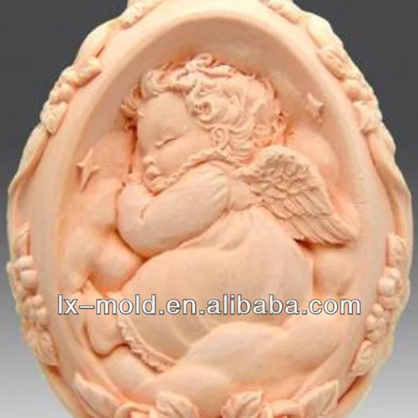 3d Спящий ребенок в розовой Колыбель силиконовые формы для мыла 3 d Форма Для