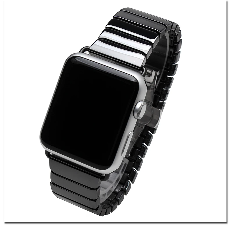 Черные и белые керамические ремешки для часов оригинальный соединяющий ремешок