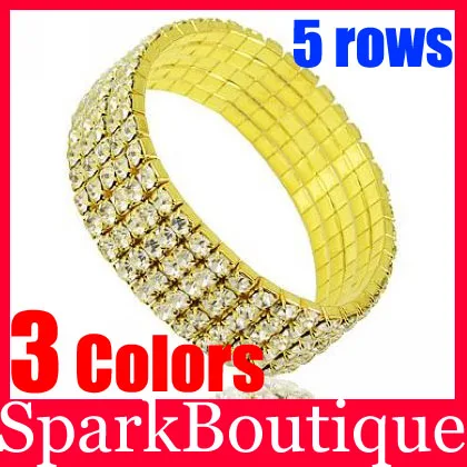 Браслет со стразами в ряд Теннисный браслет золотого цвета | Украшения и