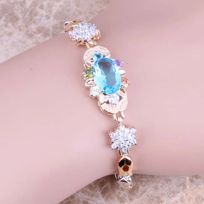 Идеальный разноцветный многоцветный синий кубический цирконий с желтым