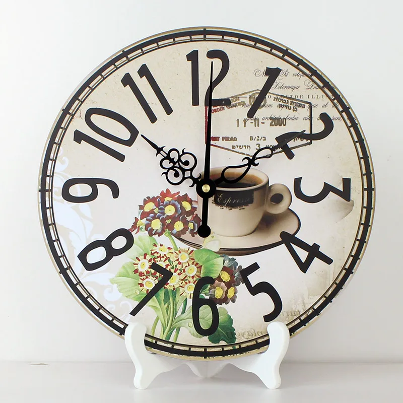 Оптовая продажа 12 ''пасторальный стиль Декор для спальни настольные часы
