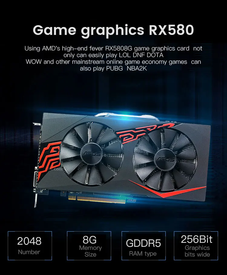 6-ядерный консоль для ПК-игр с поддержкой Windows IPASON A5+ AMD Ryzen5 2600 DDR4 8G 2666 Оперативная память 120G SSD Дискретная RX580 8G PUBG игровой настольный компьютер