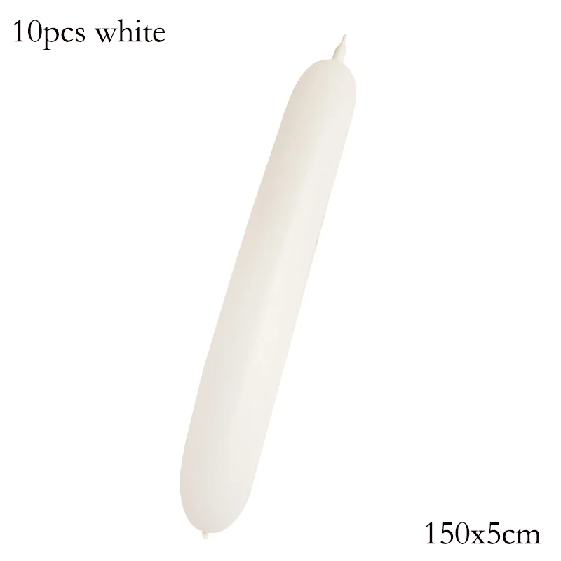 10pcs long white Вечерние воздушные шары из фольги в стиле джунглей, животных, тигра, Льва, обезьяны, зебры, жирафа, коровы, сафари, аксессуары для детской вечеринки на день рождения - Цвет: 10pcs long white