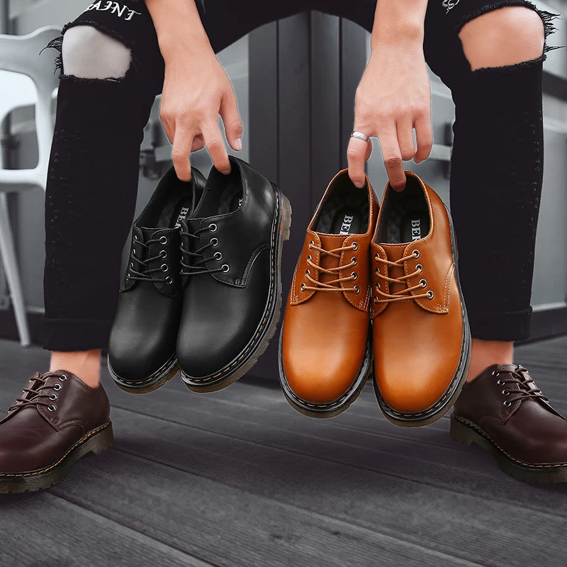 High Quality Genuine Leather Men Shoes Spring Work Safety Casual Fashion Flats Oxfords Loafers Moccasins Big Size 39-46 | Обувь