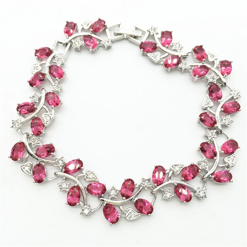 Женский браслет цепочка из серебра с фианитом 8 дюймов 20 см|sterling silver chain bracelet|chain