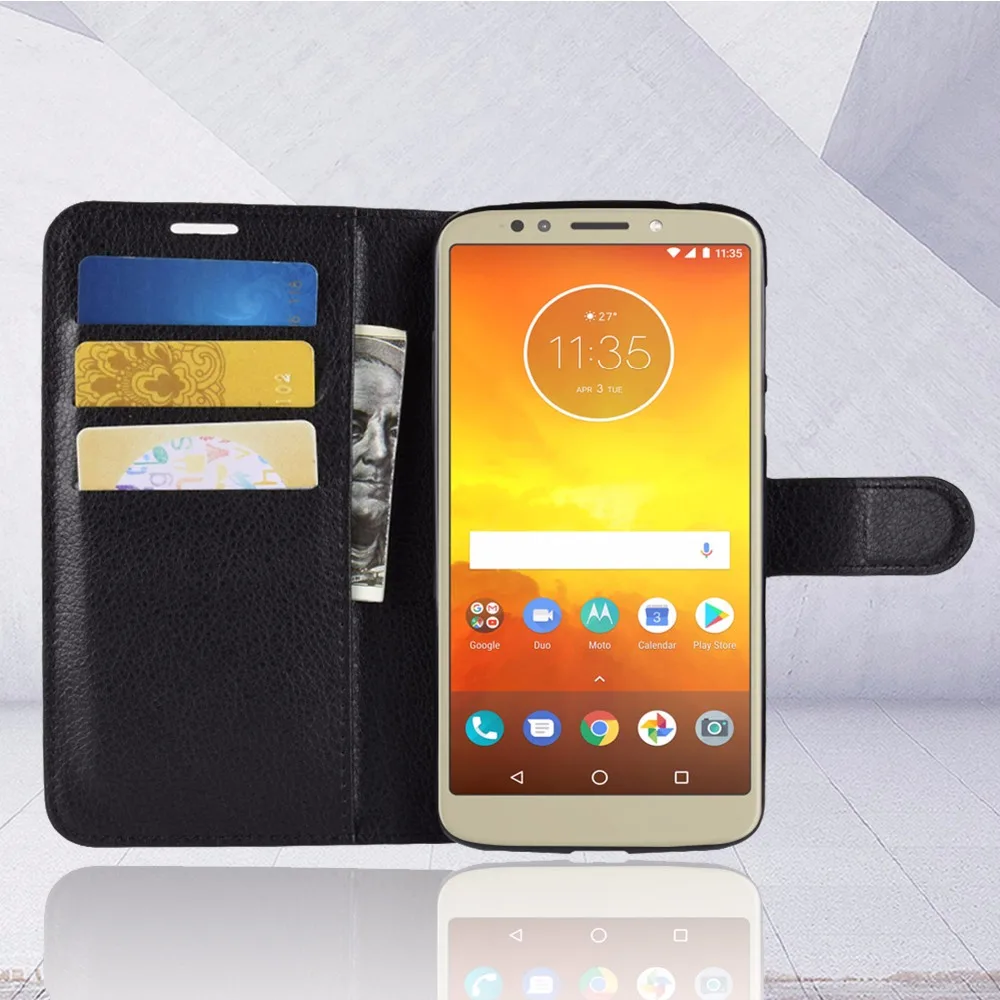 Кожаный чехол бумажник для Motorola MOTO E5 E 5 Moto 5th защитный флип чехол|Бамперы| |