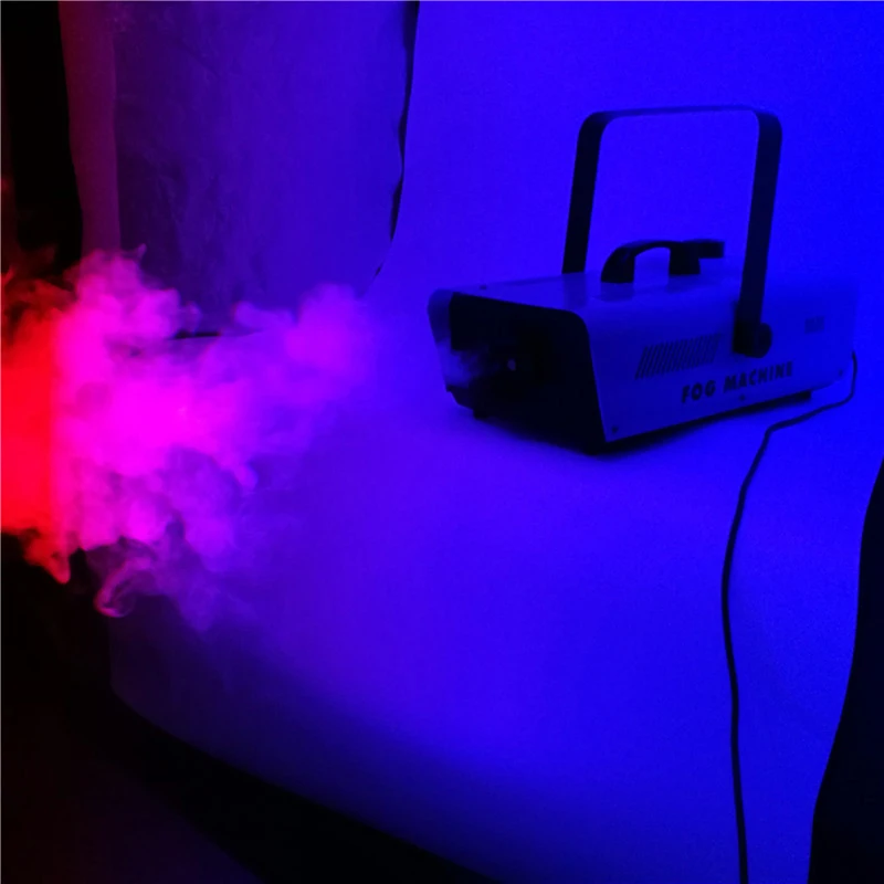 Мини 900 Вт RGB 3в1 пульт дистанционного управления противотуманная машина с профессиональным для вечерние дискотеки KTV DJ сценический фоггер машина