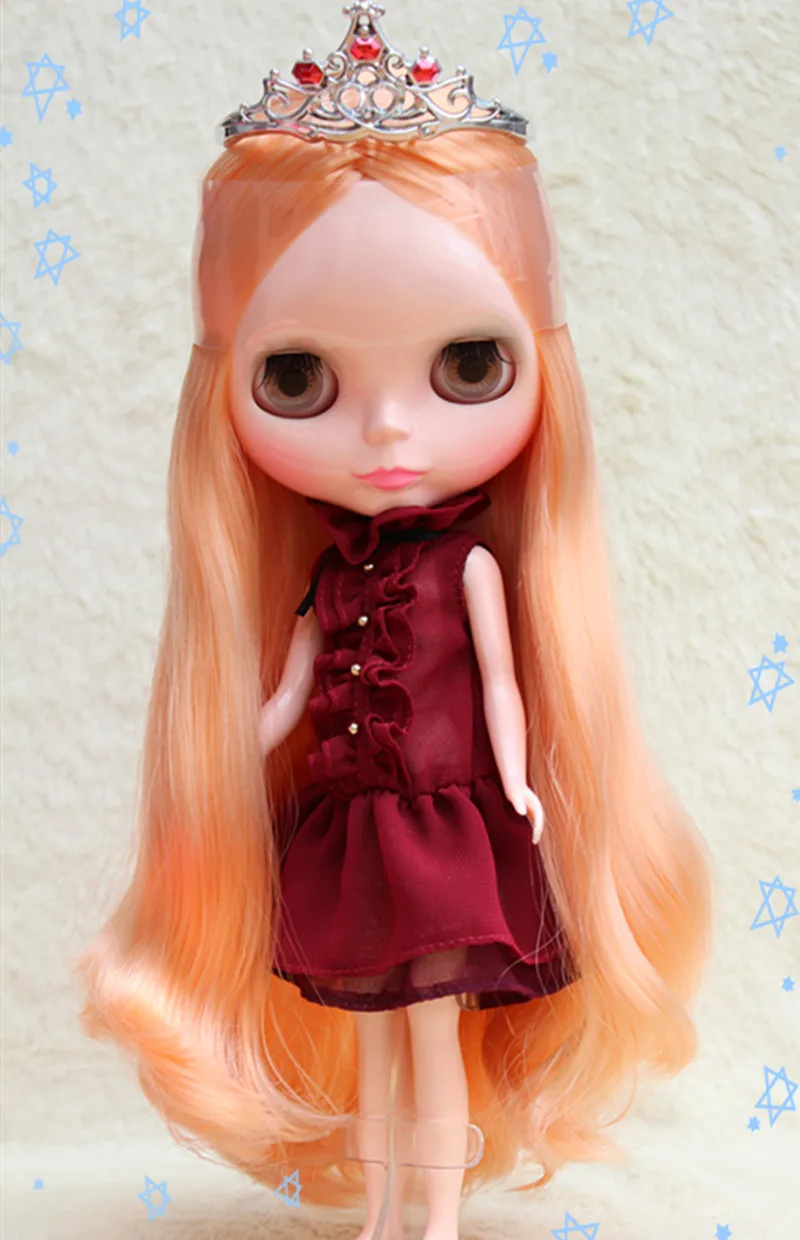 Флуоресцентные оранжевые кудрявые куклы Blygirl кукла Blyth 801BL2741 кукол телесного