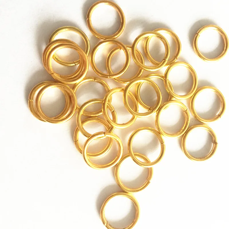 100pcs Non Welded Metal O Ring 2/5&quot Gold Plated Backpack Collar Harness Bag Parts DIY Accessorie | Дом и сад
