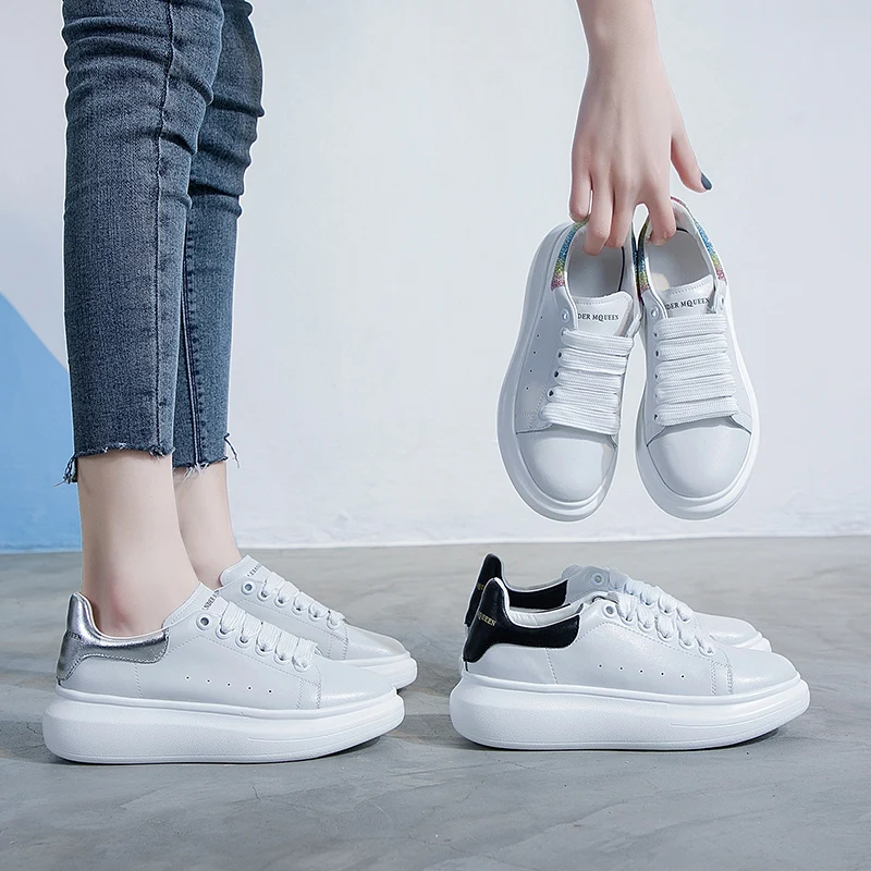 2019 mc queen женские маленький белый отражающий обувь Женская balenciaca кроссовки на