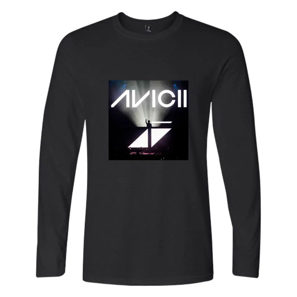 Футболка DJ avicii для мужчин и женщин повседневная тенниска с длинным рукавом