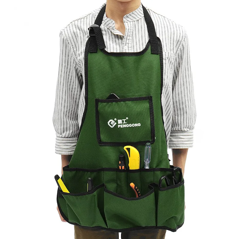 Army Green Электрик сумка для инструментов фартук 14 POCKE T Многофункциональный плотник Риг мешочек для молотка ткань Оксфорд водонепроницаемый электрический ремонт карманы - Цвет: Army Green