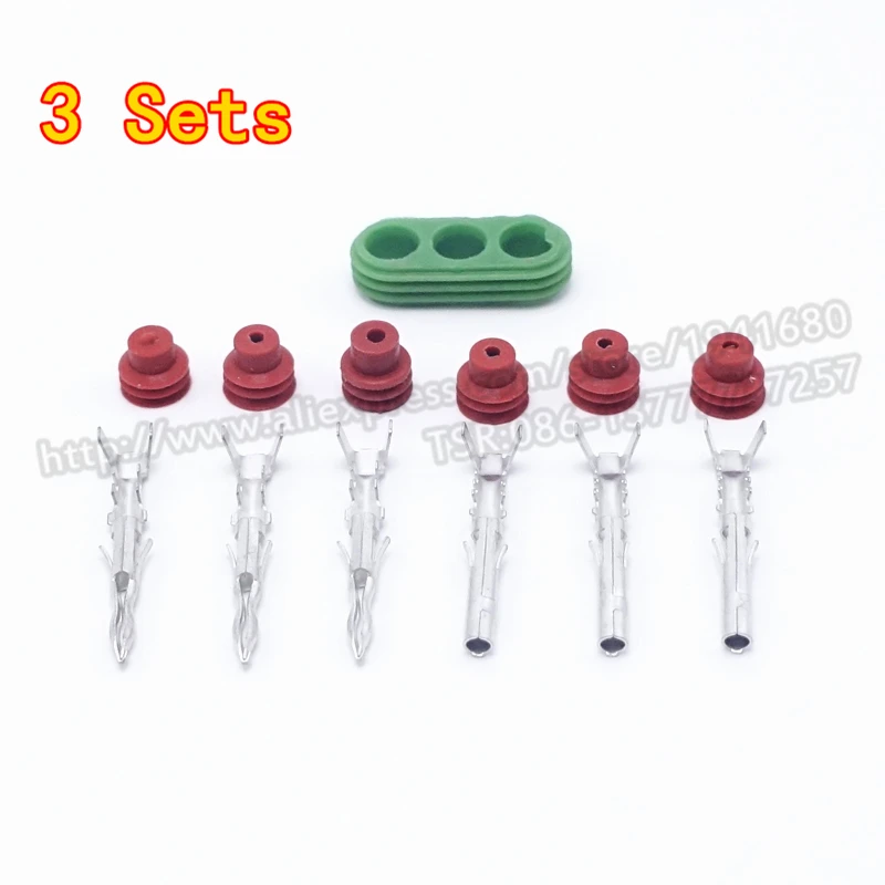 3 Sets 2.5 Male Female Cable Automotive Connector Plug Three Pins Way New Car Parts | Обустройство дома