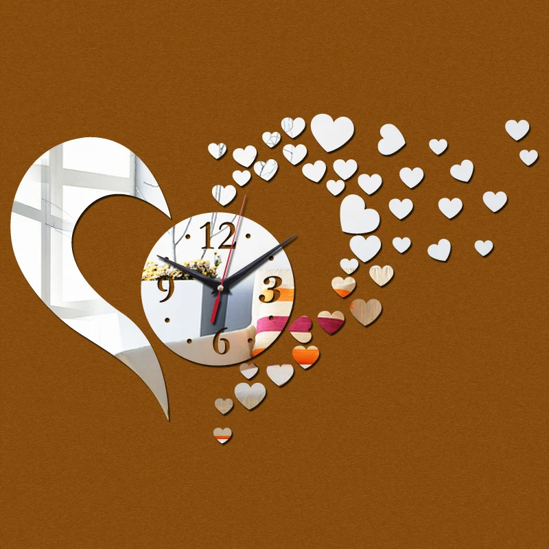 Часы настенные кварцевые в современном стиле современные зеркальные