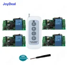 Универсальный беспроводной Радиочастотный выключатель с дистанционным управлением, 433 МГц, 110 В переменного тока, 220 В, 1-канальный модуль релейного приемника, выключатель лампы, дистанционный передатчик