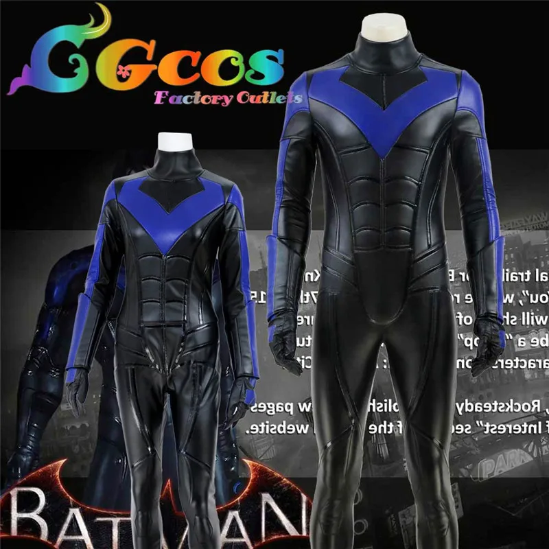 CGCOS Batman: Arkham City Nightwing женский стиль Косплей PU Модный комбинезон для взрослых