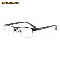 business square semi rimless titanium alloy frame custom made prescription glasses photochromic grey brown myopia near sighted