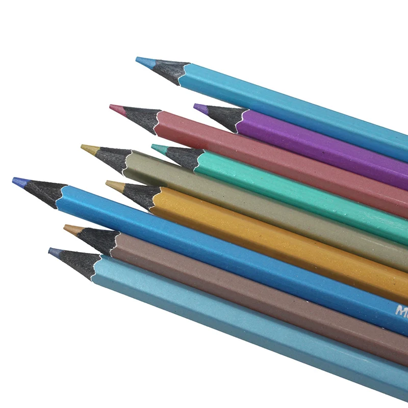 Марко 12 цветов/коробка черного дерева цвета металлик карандаши Lapis De Cor