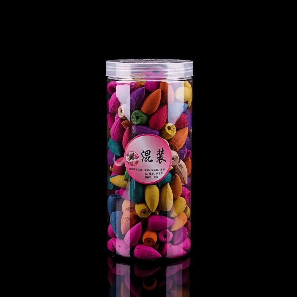 mix flowers scent 200 шт./кор. башня для благовоний прозрачная бутылка посылка аромат натуральный дыма курильница для благовоний конусов полые благовония в виде конуса сандалового дерева розы - Аромат: mix flowers scent