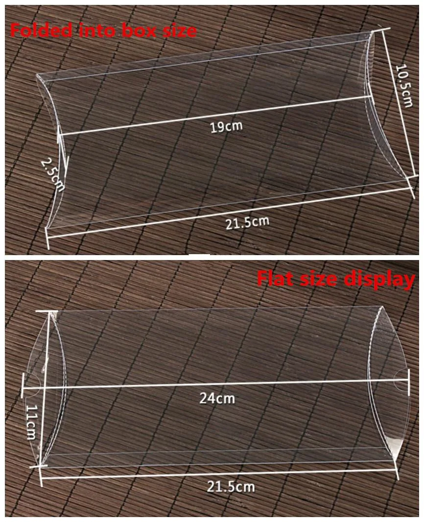 20 шт./партия 2 5*11*21 5 см Прозрачная ПВХ подушка коробка Свадебная подарочная