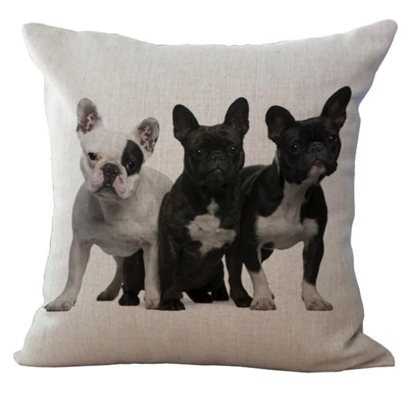 Наволочка из хлопка и льна оптовая продажа|cushion cover|cushion cover wholesalefrench bulldog dogs |