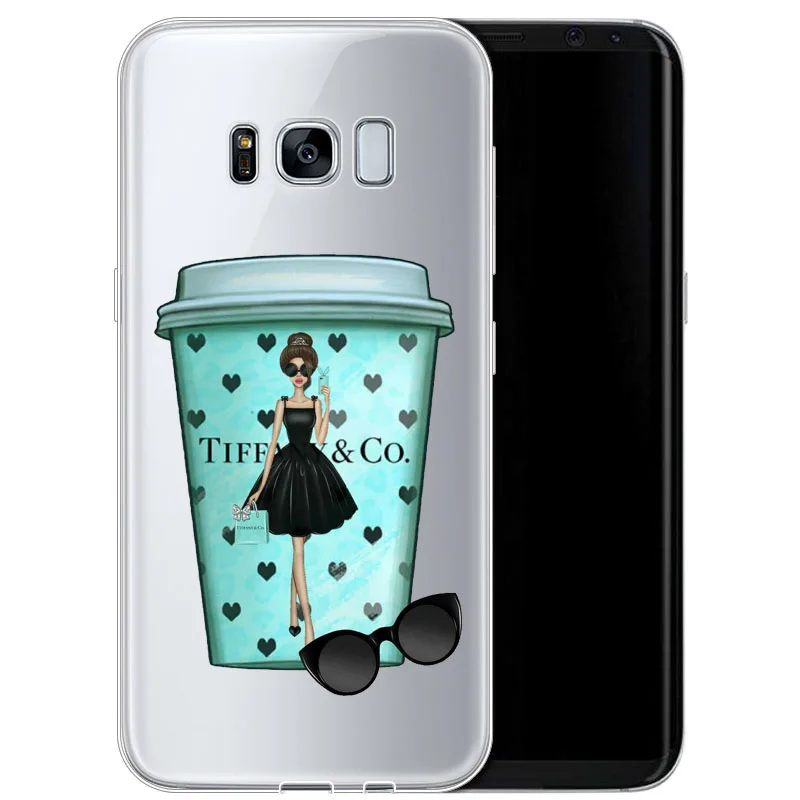 Модный чехол для девочек в синей коробке Samsung 2015 2016 2017 A3 A5 A7 J1 J5 J7us твердый PC