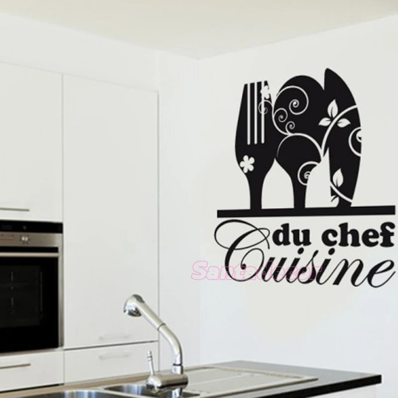 Французская кухня Du шеф повара виниловые наклейки на стену искусство кухонная
