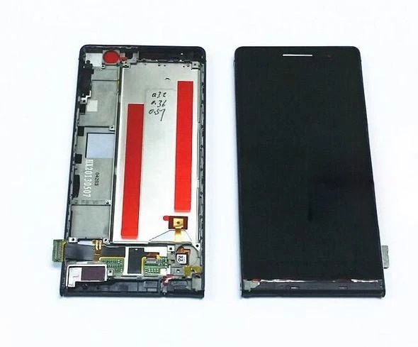 4 7 &quotдля Huawei Ascend P6 ЖК-дисплей с сенсорным сенсором стекло дигитайзер рамкой в