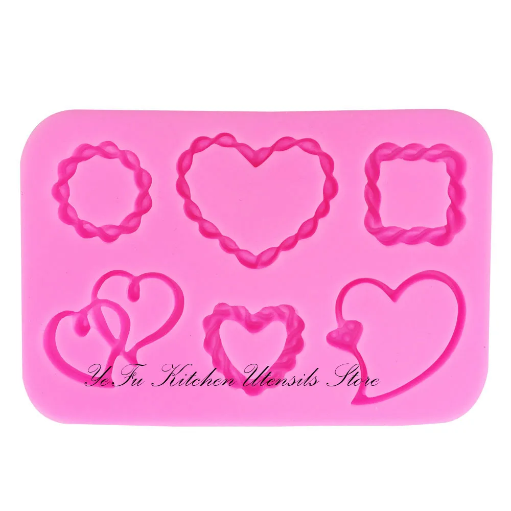 Силиконовая форма в форме сердца для мастики|baking tools|heart shape silicone moldsilicone mold |