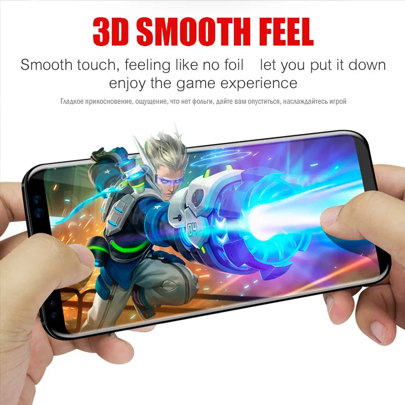 NAGFAK 5D закругленные края полное покрытие экрана протектор для samsung Galaxy S9 S8 Plus Note 8