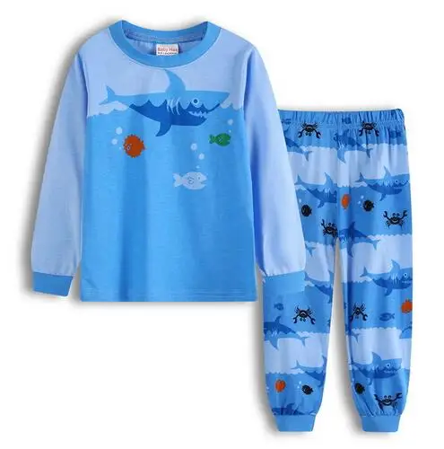 STYLE 31 Детские пижамные комплекты с длинными рукавами, новинка, весенне-осенняя Пижама с динозавром для мальчиков и девочек 3, 4, 5, 6, 7, 8 лет, Пижама - Цвет: STYLE 31