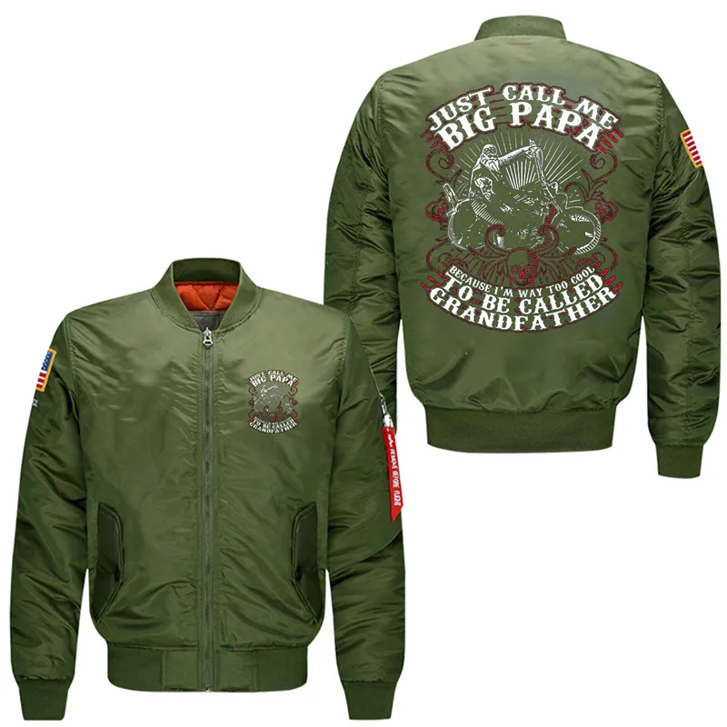 Мужская куртка бомбер 11 DuongJust Call me A big Papa|bomber flight jackets|flight jacketmen bomber |