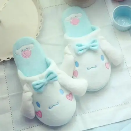 Коричневый Домашние тапочки с рисунком собаки из мультфильма «Cinnamoroll»; Сезон Зима; коллекция кукол; игрушки; мягкая кукольная обувь; подарок для детей; любимое животное;#1299 - Цвет: Коричневый