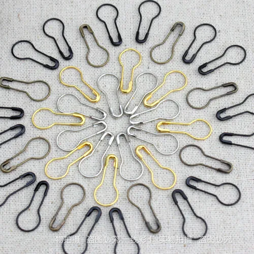 Простая металлическая безопасная булавка с круглой головкой из меди для