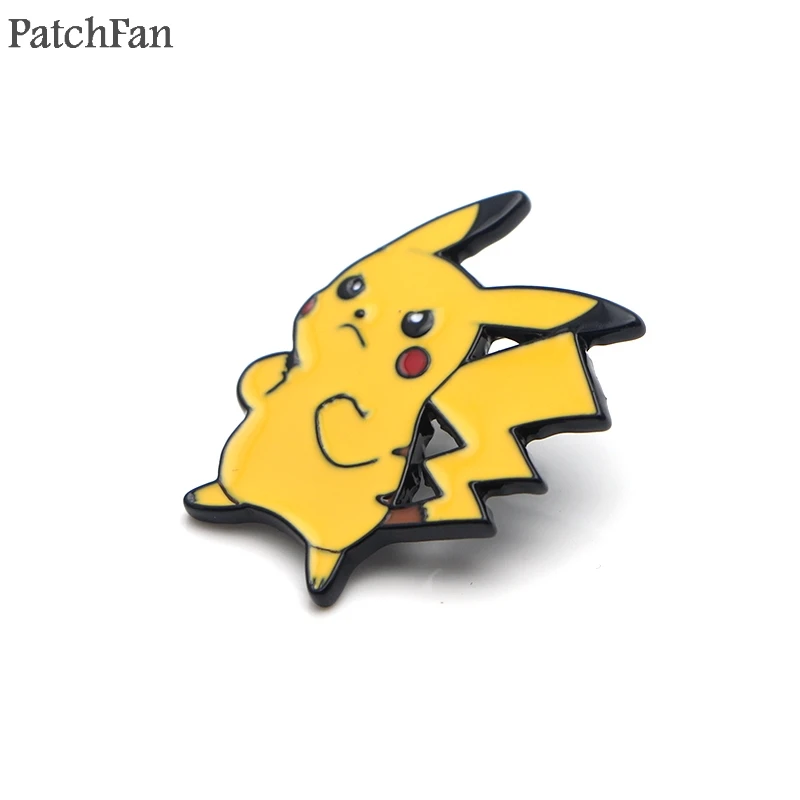 Patchfan Pocket monster с изображением персонажей из мультфильмов «Пикачу»; цинка для галстука броши для рюкзака, одежды для Кепка для мужчин и женщин, Декоративные значки медали A1594