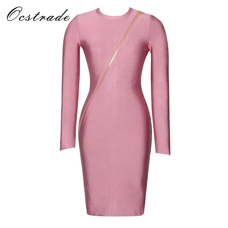 Ocstrade высокое качество Женская мода 2017 новая молния украшенная HL розовое