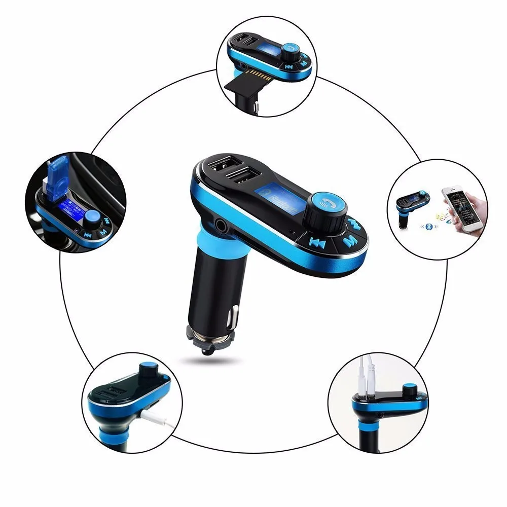 Беспроводной Bluetooth FM передатчик bluetooth автомобильный комплект handsfree Dual usb