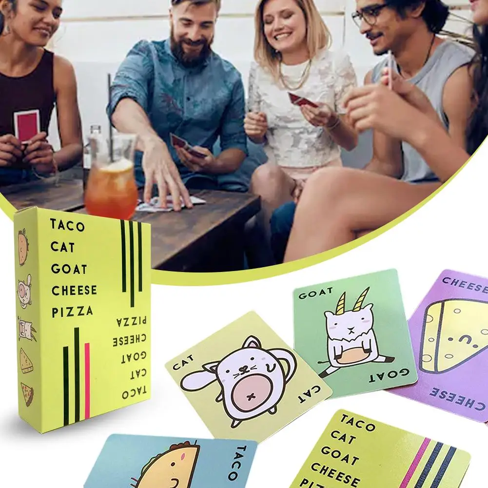 Taco Cat Goat Пицца с сыром английская игровая карта вечерние подходящие случаи-фестивали, торговые ярмарки, дни рождения