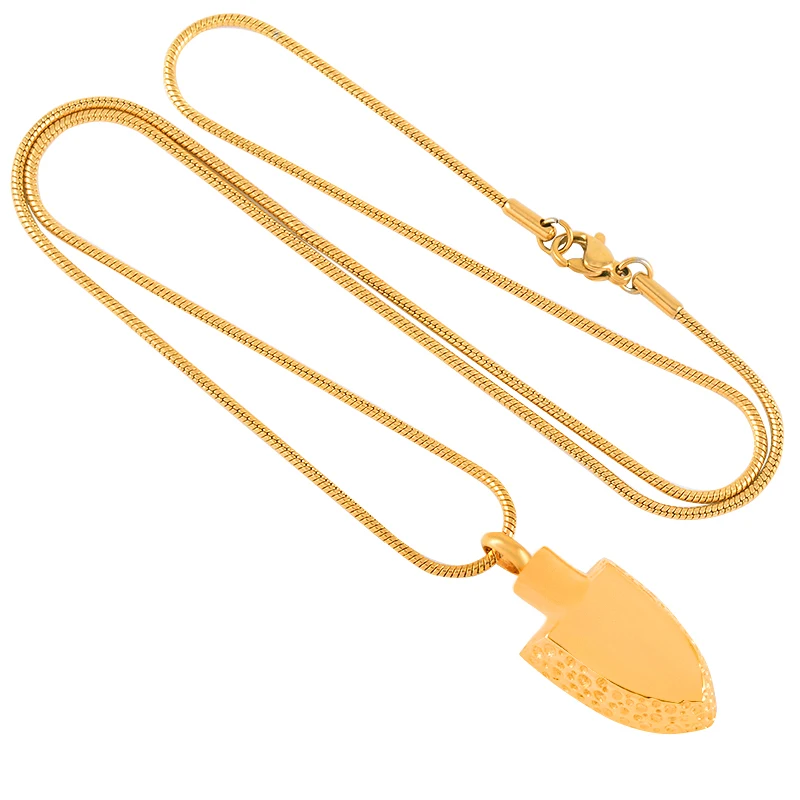 

ILJ9393 Wholesale or Retail pure color Shovel Cremation Jewelry in Pendant Necklaces for men Stainless steel Cremation Urns Ash