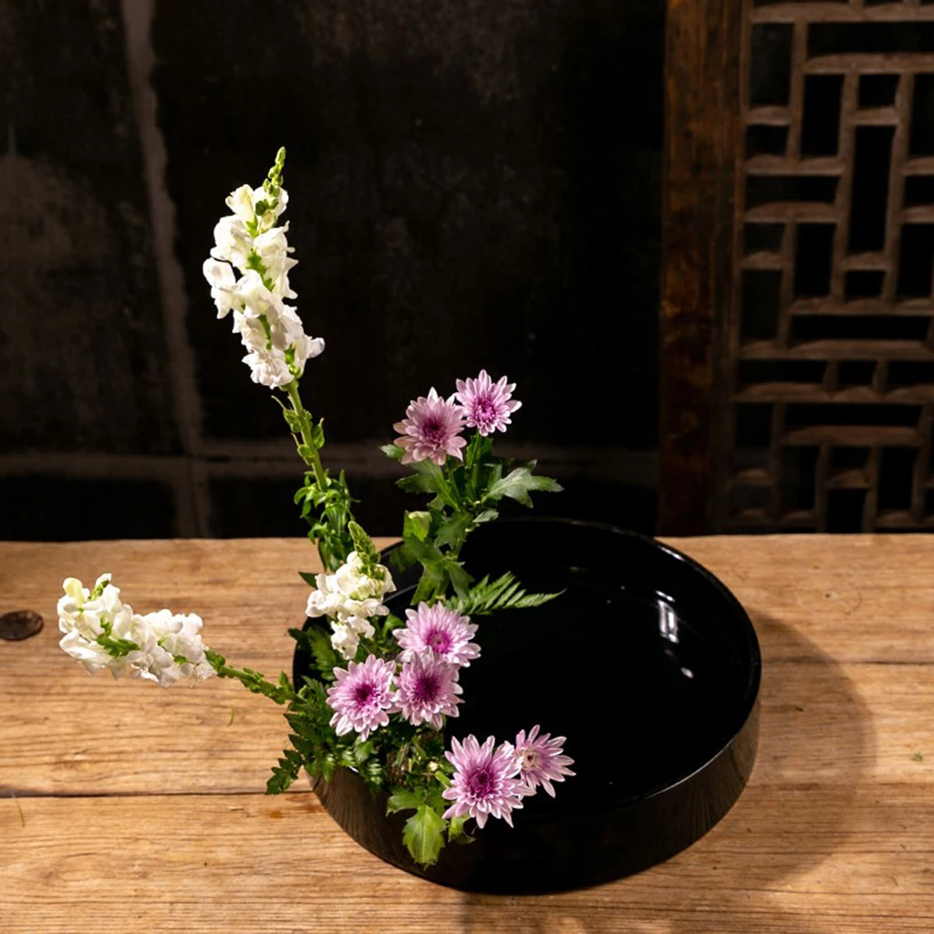 Японская Ikebana ваза на каждый сезон: Цветочные аранжировки Suiban поднос для