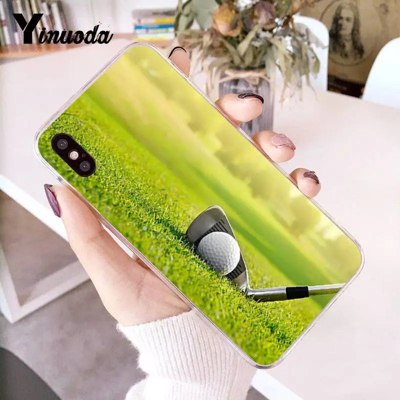 Чехол Yinuoda для iPhone 7 6 X спортивный чехол гольфа Прозрачный телефона 8 6S Plus 5 5S SE XR XS