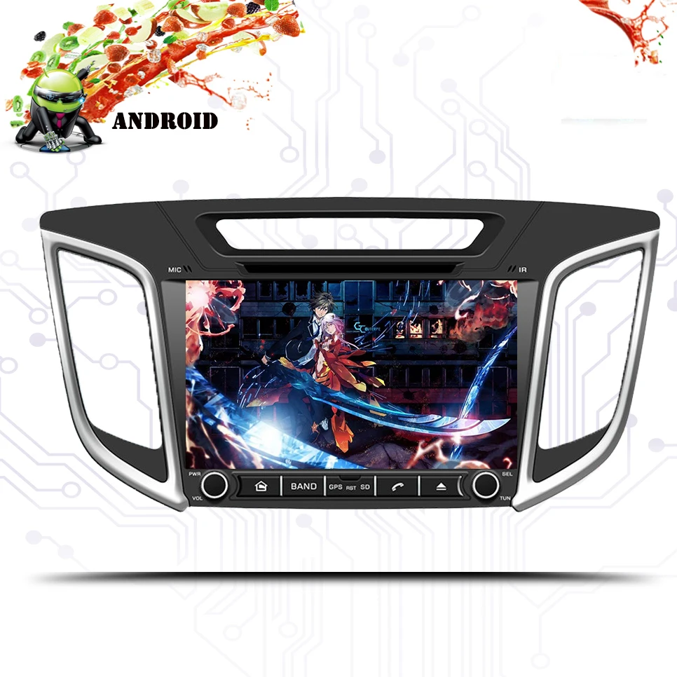 9 дюймов Восьмиядерный Android 0 Ram 4 Гб автомобильный DVD для Hyundai Creta IX25 2014 18 с 1024*600 WIFI GPS