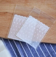 bakery package white lace decoration plastic self adhesive bag 77 biscuit cookie packing bag party gift bags favor
